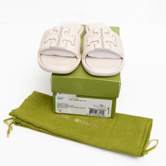 Tory Burch • Double-T Nappa Leather Slide